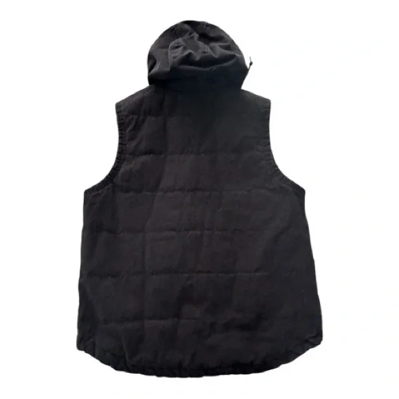 Wrangler Workwear Hooded Insulated Vest Men’s Medium Black Full Zip - Picture 3 of 9